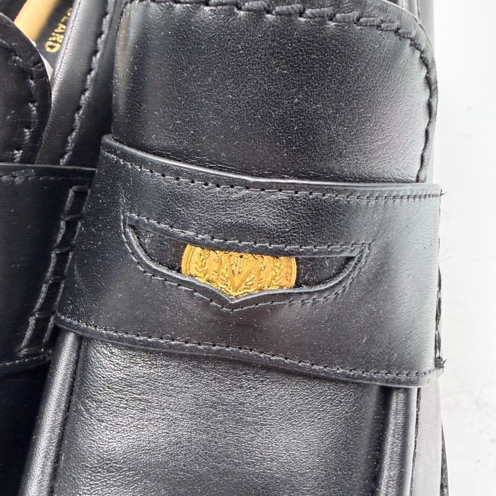 Veronica Beard Penny 70 Loafer Pumps Black Leather Block‎ Heels Sz 8.5 - Picture 8 of 12